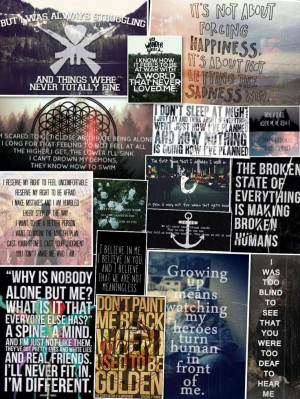 My collage of all of my favorite lyrics...