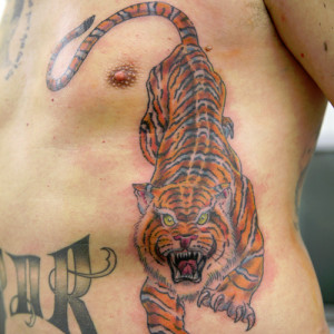 tiger rib tattoo
