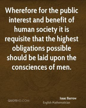 Isaac Barrow - Wherefore for the public interest and benefit of human ...