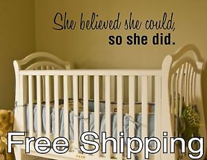 SHE-BELIEVED-SHE-COULD-SO-SHE-DID-vinyl-wall-sticker-decal-art-quote ...