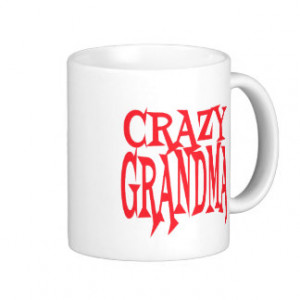 Crazy Grandma in Red Classic White Coffee Mug