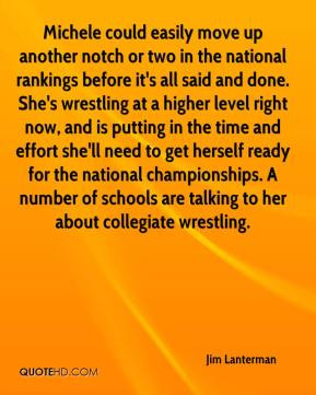 the national rankings before it's all said and done. She's wrestling ...