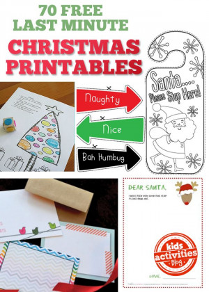70 Free {Last Minute} Christmas Printables - Oh my goodness! There is ...