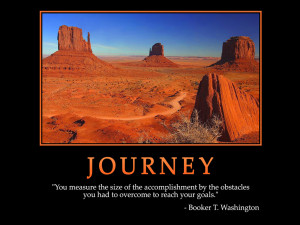 Motivational wallpaper on Obstacles and journey :You measure the size ...