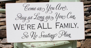 No Seating Place custom wedding sign photo prop by back40life