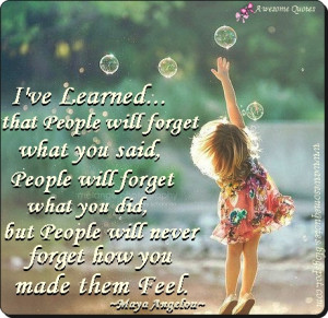 ... forget what you said, people will forget what you did - Life Quote