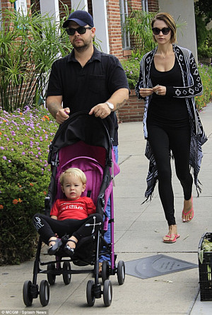 Jack Osbourne pushes daughter Pearl 39 s stroller around LA with wife