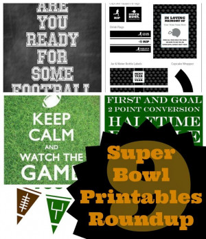 Are You Ready For Some Football? Game Day Printables Round Up