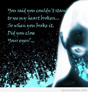 Heartbroken quotes sayings on pictures and images
