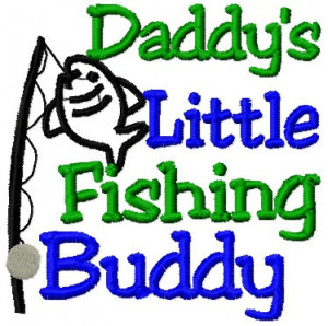 Embroidered Baby Bodysuit Onezie - Daddy's Little Fishing Buddy