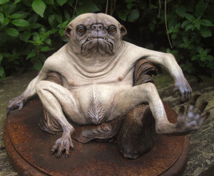 pug creature painted cast by BOULARIS