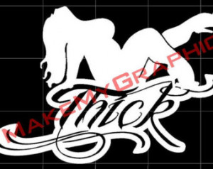 Sexy Thick Trucker Girl Decal Sticker - New Design