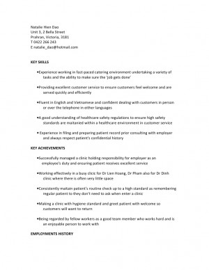 Medical Office Receptionist Resume Experience