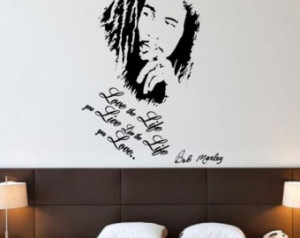 Bob Marley Quote Image and Signatur e Wall Art Sticker Decal Excellent ...