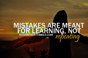 Mistakes Meant For Learning