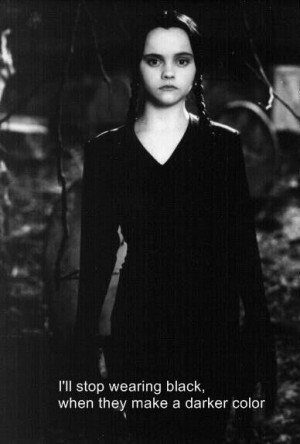 Wednesday Addams in black
