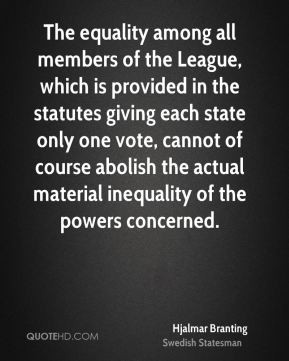 ... vote, cannot of course abolish the actual material inequality of the