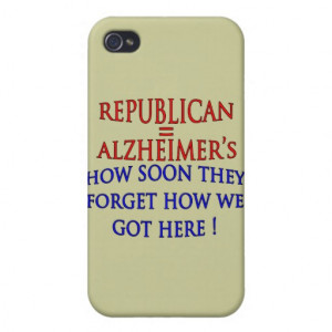 Anti-Republican Political How Soon They Forget iPhone 4/4S Case