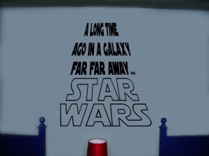 Vinyl Wall Art Decal A LONG TIME AGO... STAR WARS Quote Small 15 x 18