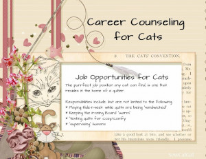 Career Counseling for Cats source: Insights From SewCalGal: Pets on ...