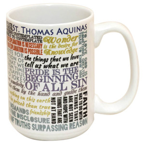ST THOMAS AQUINAS QUOTES MUG