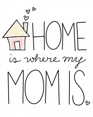 Home is where my Mom is Stretched Canvas