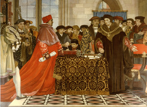Thomas More confronting Cardinal Wolsey