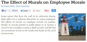 effect of murals on the morale of workers or employees according to