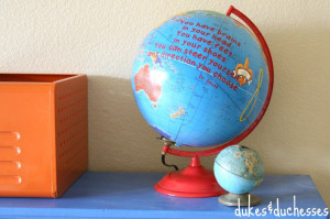 globe with quote