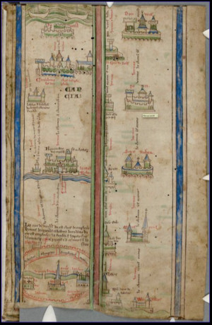 Itinerary Map from London to Bouveis, Cambridge, Corpus Christi ...