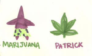 weed marijuana smoke ganja cannabis spongebob Smoking patrick