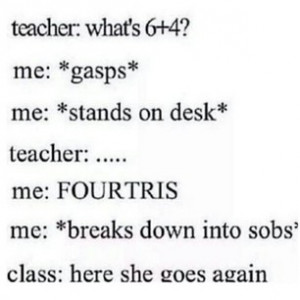 26 weeks ago - XD who does 6+4 in class? I wish class was that easy # ...