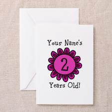 Years Old Flower - Personalized! Greeting Cards for