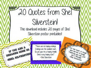 SHEL SILVERSTEIN QUOTES - PRINTABLE POSTERS - TeachersPayTeachers.com