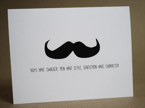 Valentine's Day Card-Man Card, Everyday Card, friends, love, mustache ...