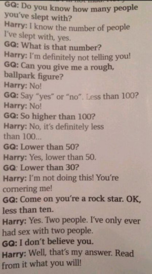 Completely inappropriate to ask a 19 year old boy this in an interview ...