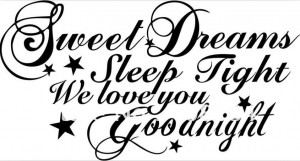 FREE #TH1029 sweet dream Good night Quote wall stickers Vinyl Wall ...