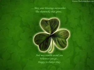 Funny quotes saint patricks day quote and picture of green clover