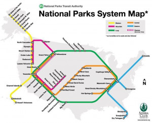 National Parks System Map from The Sierra Club via ilovecharts ...