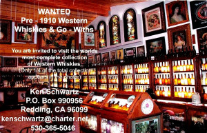 Ken Schwartz - Western Whiskey Collector - kenschwartz@charter.net