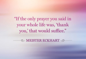 Meister Eckhart gratitude quote