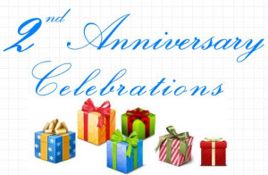2nd Anniversary Celebrations : Contests/Giveaway coming up shortly ...