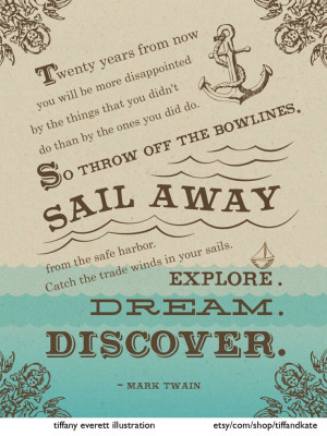 Mark Twain Literature Quote poster art print children's room decor ...