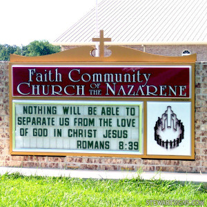 Church Sign for Faith Community Church Nazarene - Photo #1428