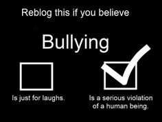 BULLYING NEEDS TO BE STOPPED, PEOPLE ARE ACTULLY KILLING THEMSELVES ...