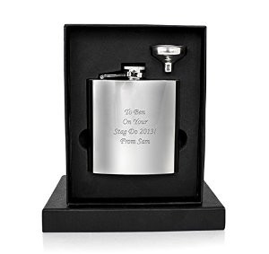 Personalised 6oz Hip Flask YOUR MESSAGE ENGRAVED FREE, Birthday ...