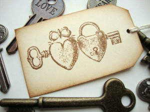 Wedding Favor Tags Skeleton Key Love Quote by papergirlstudios, on ...