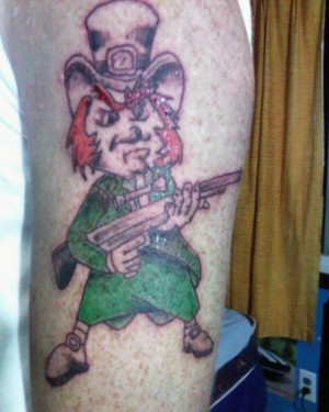 Leprechaun Gangsta Tattoo Design