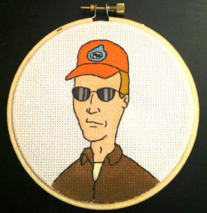 Dale Gribble aka Rusty Shackleford Embroidery. $20.00, via Etsy.