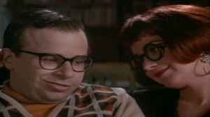 Rick Moranis (Louis Tully) and Annie Potts (Janine Melnitz) in ...